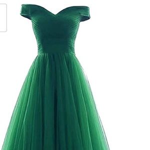 A-line Tulle Formal Evening Ball Gown